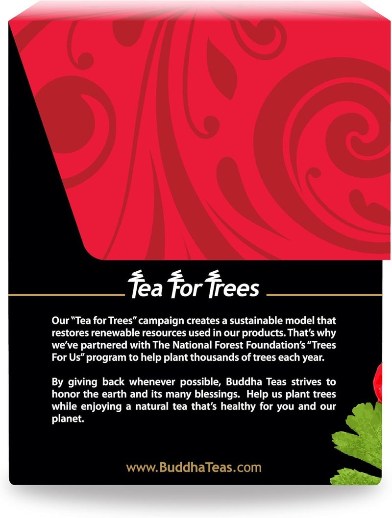 BUDDHA TEAS شاي توت الزعرور العضوي من بودا تي - 18 كيس شاي خالي من التبييض - Image 3